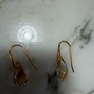 Swarovski Gold and Champagne Crystal Earrings